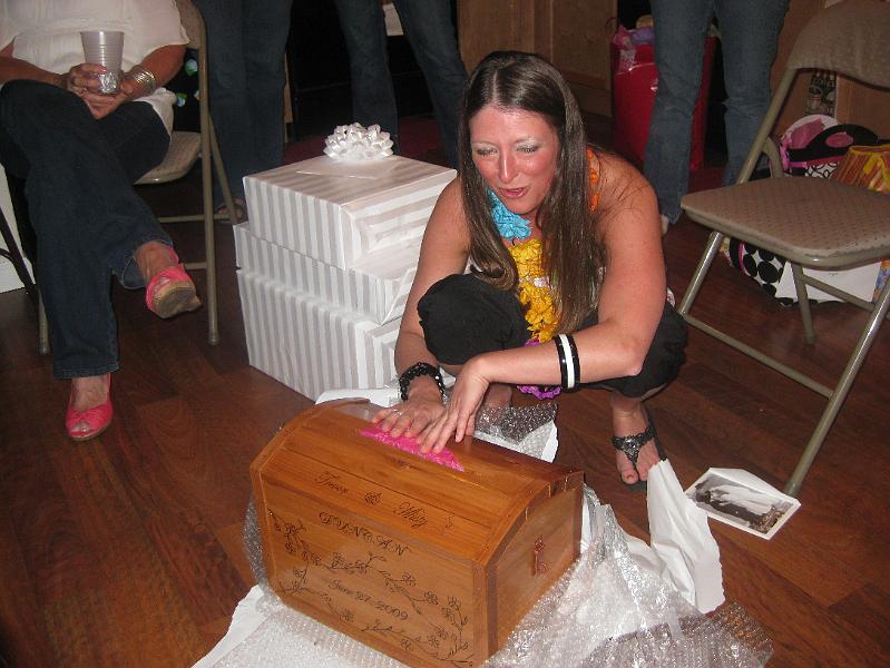 IMG_0575.JPG - Robin's fiance Danny built, woodburned, and finished this keepsake box for Trevor & Misty.
