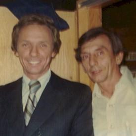 ChetAndMel.jpg - Mel Tillis and Opry owner Chet Gilbert. After Chet started combing his hair down, he was often mistaken for Mel during trips to Nashville. One listen to his singing voice, though, and all cases of mistaken identity were quickly remedied!