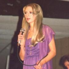 onstage.jpg - Here's Pam at the last Illinois Country Opry Christmas show