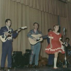 BillAndersonShow.jpg - Pam with Jimmy Gately and Bill Anderson's "Po Boys" band in Decatur
