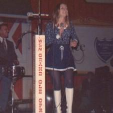 GrandOleOpry.jpg - Pam on the Grand Ole Opry (1972).  Get a load of those go-go boots!