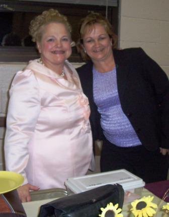 ConnieVickie.JPG - Connie Cyr and Vicki Lynn at the Celebration Sing convention in Tuscola.