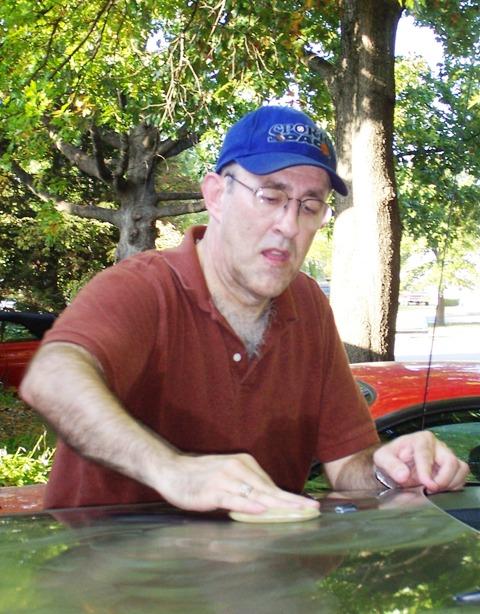100_3119.JPG - Finally, putting a little elbow grease to the Sport Trac.