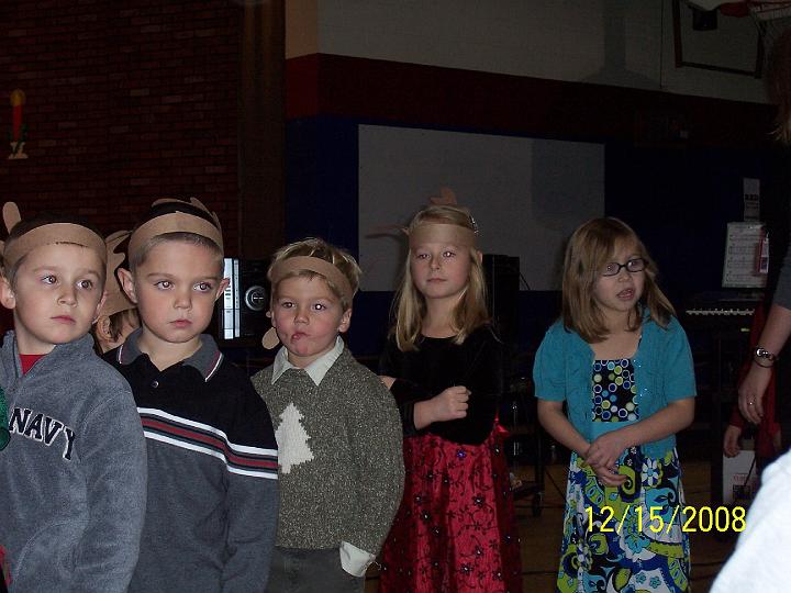 100_4255.JPG - Sydney waiting to perform the Christmas concert with her Kindergarten classmates.