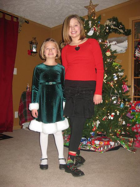 IMG_1168.JPG - Sydney and Kaitlyn before Sydney's Christmas program at school.
